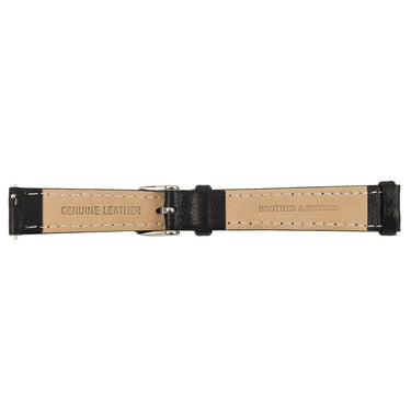 Black Leather Strap & Silver Buckle watch straps Brother & Sisters